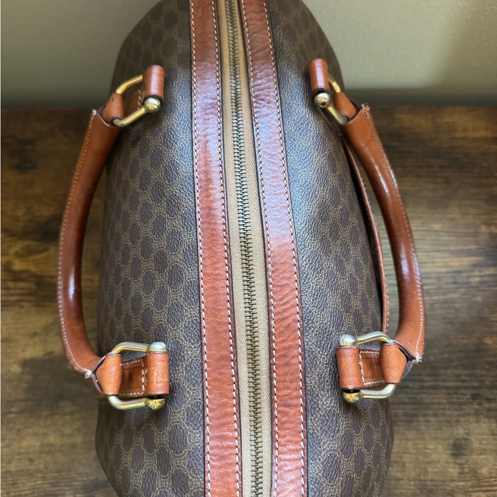 Celine Boston Bag with Structured Design and Leather Accents - Picture 2 of 16